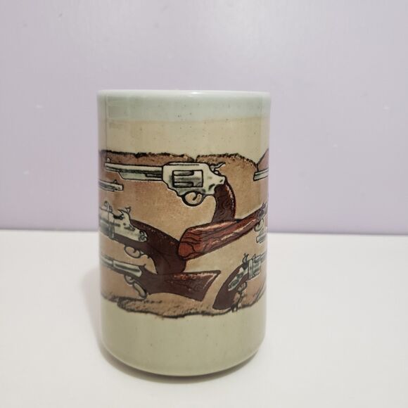 Stanley Papel Gun Themed Coffee Cup Mug Otageri Japan 5" - Picture 4 of 8